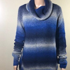 WHITE STAG blue cowl neck sweater